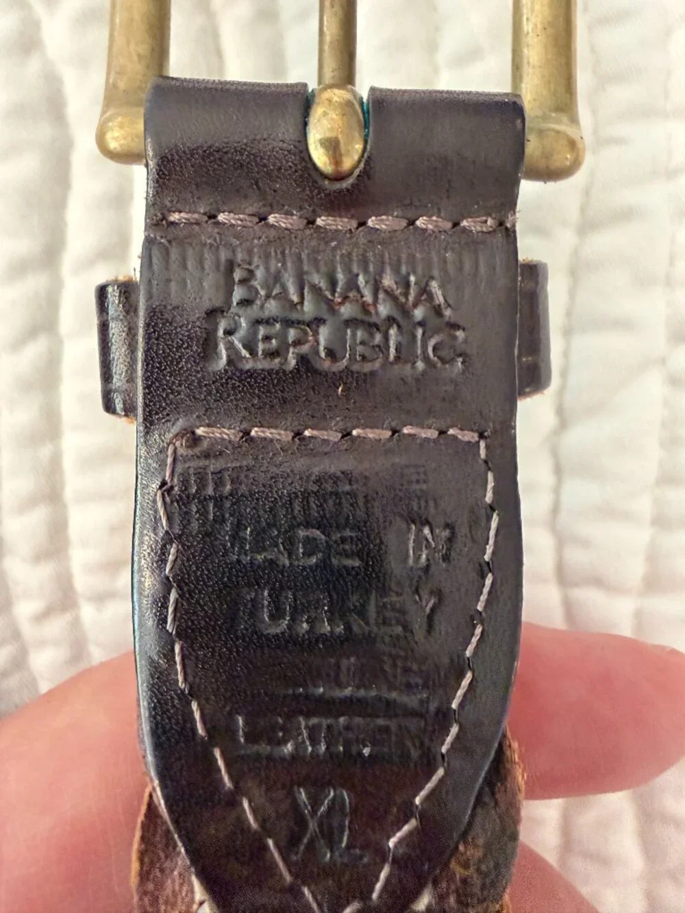 Banana Republic leather woven belt